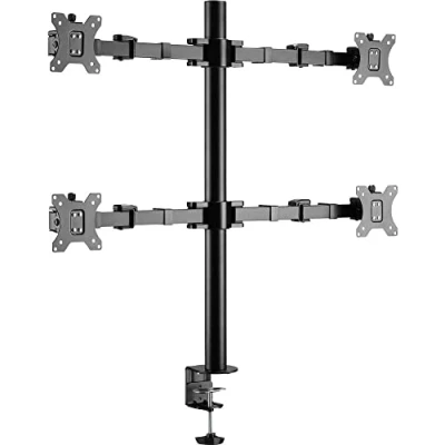 Abbildung von Speaka Professional SP MM 540 4fach Monitorhalterung 43,2 cm (17) 81,3 (32) Schwarz Neigbar+Schwenkbar, Drehbar, H