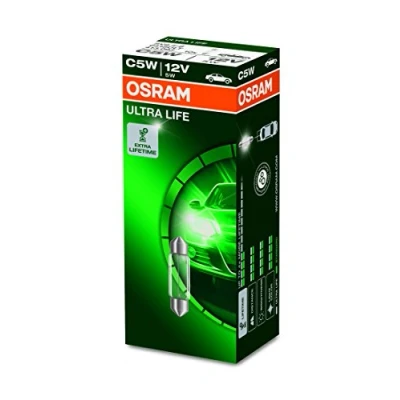 Abbildung von OSRAM ULTRA LIFE 6418ULT Glühlampe, Kennzeichenleuchte 12 5 35 C5W SV8.5 8 VOLKSWAGEN: Caddy 3 Kombi, Phaeton, Transporter Bus