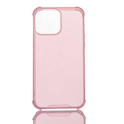 Abbildung von Hülle für iPhone 13 Pro Max Klarsicht Silikongehäuse mit Verstärkten Ecken Flexible Anti Schock Silikonhülle Durchsichtig (iPhone Max, Rosa)
