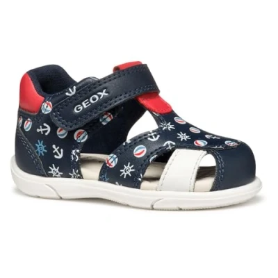 Abbildung von Geox Zapito Trekkingsandale für Kinder, Größe: 21, Navy red Schuhe