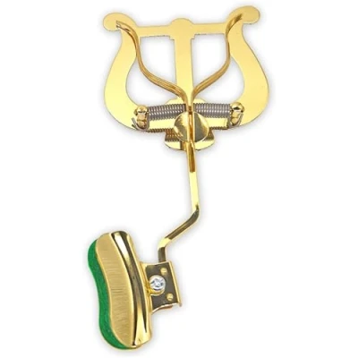 Abbildung von Soundman® Marschgabel für Posaune Marsch Notenhalter (zur Befestigung am Becher) messing, lackiert