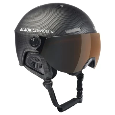 Abbildung von Black Crevice Erwachsene Skihelm Gstaad, schwarz Carbon/Visor orange, 54 57 cm, BCR143921 CO 1