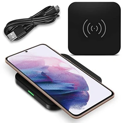 Abbildung von QI Wireless Ladestation kompatibel mit Gigaset GS5 GS4 GS3 Kabellos Charger Induktives Universal Schnellladegerät