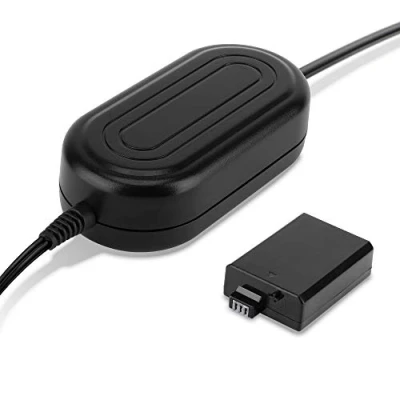 Abbildung von subtel® Netzteil ACK E5 für Canon EOS 1000D, 450D, 500D, Rebel T1i, XS, Xsi Kamera, Camcorder ca. 3m + Akku Dummy DC Kuppler Netzadapter Stromkabel Gleichstromkuppler Koppler Kupplung