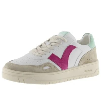 Abbildung von victoria Low Top Unisex Seúl Leder Effekt &amp; Farbige Spaltleder Teile Im Kontrast 1257101 für Erwachsene Melon 38