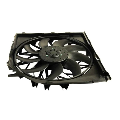 Abbildung von MAXGEAR AC230116 Lüfter 488 12 400 mit Kühlerlüfterrahmen (Zarge), bürstenloser Motor Steuergerät BMW: X3