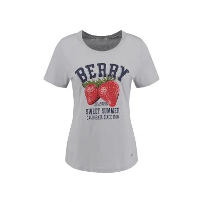 Abbildung von Key Largo Berry Round Tshirt print, Damen, Größe: Large, Blue grey