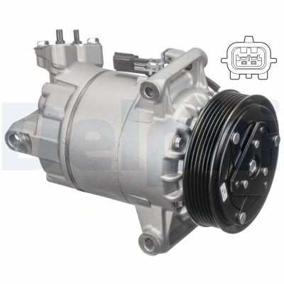 Abbildung von DELPHI TSP0155927 Kompressor 5VS12 PAG 46 mit Kompressoröl NISSAN: Qashqai / Qashqai+2 I