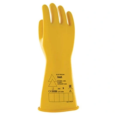 Abbildung von Ansell Elektro Isolierhandschuhe mit niedriger Spannung, Klasse 0, Größe L, Gelb