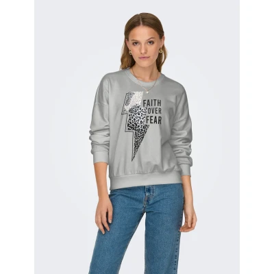 Abbildung von ONLY Onlruna O NECK BOX Sweatshirt Ultimate grey, Damen, Größe: XS, grey