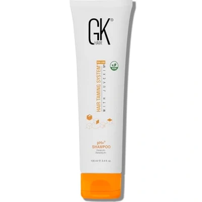 Abbildung von GK HAIR Global Keratin pH + Klärendes Vorbehandlungsshampoo (100 ml/3.4 Fl. Oz) für die Tiefenreinigung der Haare, Vitaminreinigung mit Aloe Vera und natürlichen Ölen