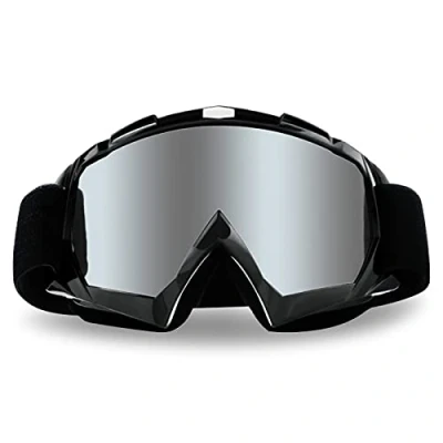 Abbildung von 4 FQ Motocross Brille, Motorradbrille, Hochwertige Off Road Racing Crossbrille, Anti Fog UV Schutzbrille Sportbrille Retro Radbrille für ATV Dirt Bike, Verstellbarer Brille Brillenträger