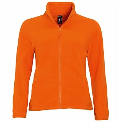Abbildung von SOLS Damen North Fleece Jacke mit durchgehendem Reißverschluss (2XL) (Neon Orange)