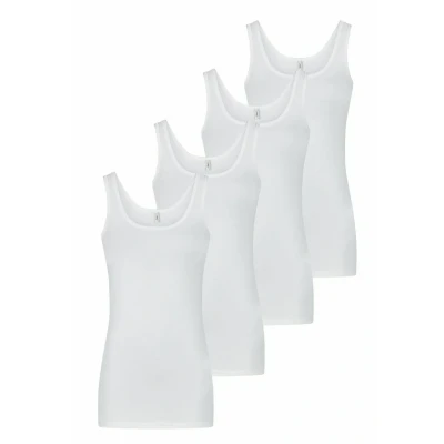Abbildung von ONLY Tank Top Damen Baumwolle Stretch Slim Fit Onllive LUV 4er Pack Set Basic Shirt Rundhals Trägershirt Ärmellos Oberteile Einfarbig, Größe:S, Farbe:Pack 2
