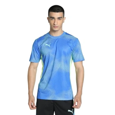 Abbildung von Puma Individualfinal Sport Tshirt, Herren, Größe: Large, Bluemazing/fizzy apple