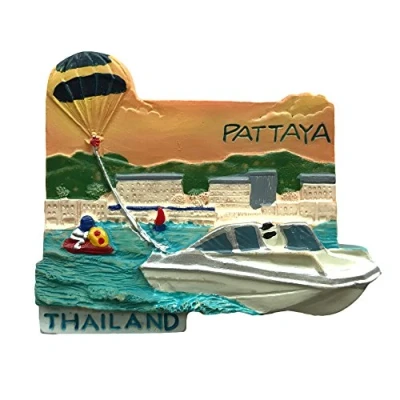 Abbildung von Pattaya Thailand 3D Kühlschrank Magnet Travel Souvenirs Kollektion, Heim und Küche Dekoration Kühlschrankmagnet Sticker