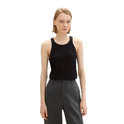Abbildung von TOM TAILOR Denim Damen Basic Tanktop, deep black, L