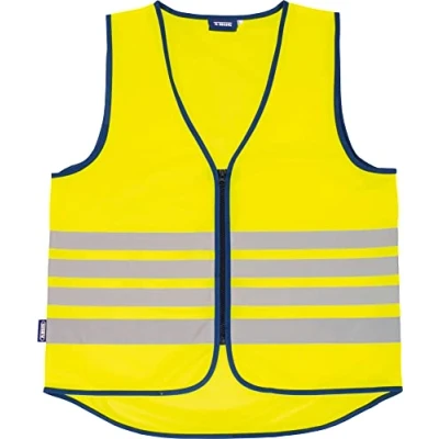 Abbildung von ABUS Warnweste Lumino Reflex Vest Sicherheitsweste für bessere Sichtbarkeit bei Tag und Nacht Erwachsene mit Reißverschluss Größe XXXL