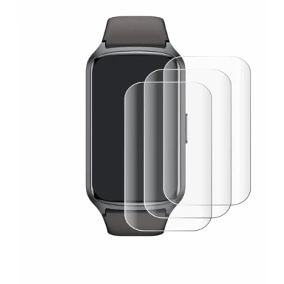 Abbildung von Savvies 4 Stück Full Screen Schutzfolie für Amzhero Fitness Tracker 1.47&quot; Cover Displayschutz Folie [3D Curved, Transparent]