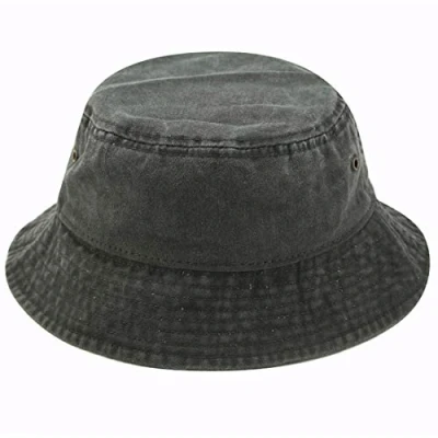 Abbildung von Yixda Vintage Cotton Fischerhut Sonnenhut Washed Retro Outdoor Bucket Hat (Armeegrün)