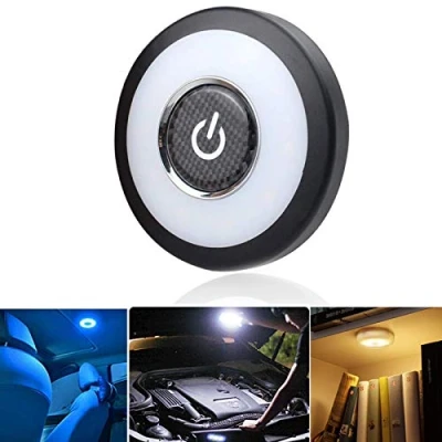 Abbildung von 3 Farbe Auto LED Nachtlicht Kofferraum Lichte CAR Deckenleuchte Leselampe Magnetisch Dimmbar USB wiederaufladbar Licht für Car/Schrank/Wand/Lager/Wohnwagen/Zimmer (Warmweiss/Weiss/Blau)