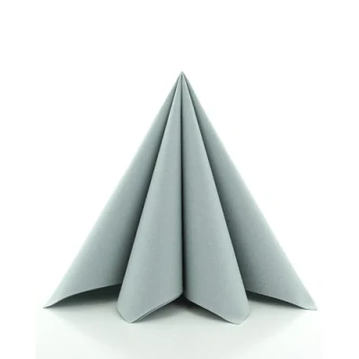 Abbildung von Sovie HORECA Serviette in Grau aus Linclass Airlaid, stoffähnliche Einwegservietten ideal für Hochzeit &amp; Partys, 40 x cm, 50 stück