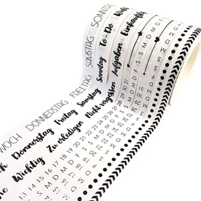 Abbildung von PAPIERDRACHEN Notizbuch 9 Washi Tapes für dein Bullet Journal