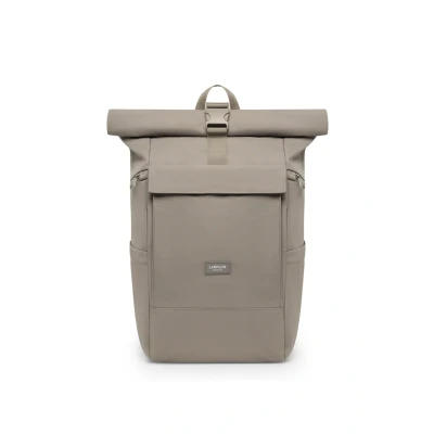 Abbildung von LARKSON Rucksack Damen &amp; Herren Grau No 4 Large Rolltop Backpack 21 L mit 16 Zoll Laptopfach Uni, Arbeit Fahrrad Großer Reiserucksack Trolley Strap