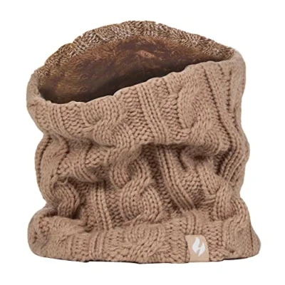 Abbildung von HEAT HOLDERS Damen Winter Schal Nackenwärmer Halswärmer mit Innen Fleece (Einheitsgröße, Beige)