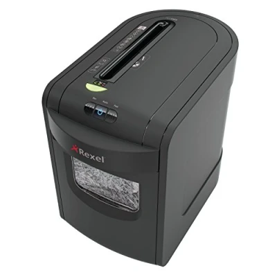Abbildung von Rexel 2105013 Mercury REX1323 Aktenvernichter (für persönliche/geschäftliche Zwecke, Partikelschnitt, Manueller Einzug, 23L Abfallbehälter, 13 Blatt Kapazität) schwarz