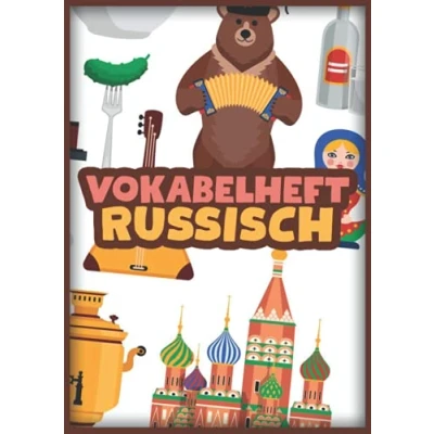 Abbildung von Vokabelheft Russisch: Vokabelbuch Dreispaltig Din A4 I Vokabeln Lernen Für Russland 110 Seiten Mit Inhaltsverzeichnis