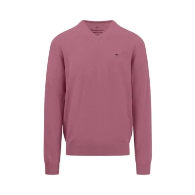 Abbildung von FYNCH HATTON Herren Feinstrickpullover mit V Ausschnitt, Pale Blush, 3XL