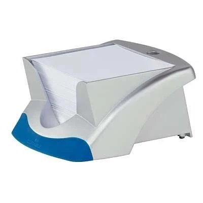 Abbildung von DURABLE Zettelbox silber/blau inkl. 500 Notizzetteln