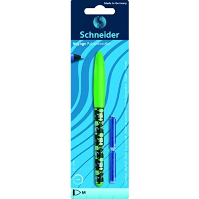 Abbildung von Schneider Schreibgeräte Voyage Kugelschreiber, Strichbreite M, Ultramarin, radierbar, 1 Stift und 2 Patronen