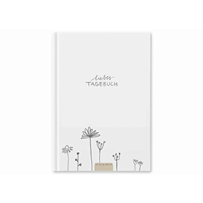 Abbildung von Eine der Guten Verlag Tagebuch Liebes großes Notizbuch weiß, 120 Seiten, 80 g Recyclingpapier Hardcover, 18x24 cm mit Linien