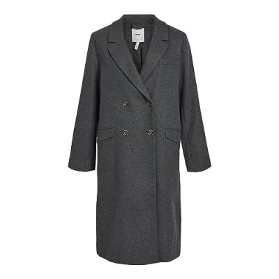 Abbildung von Object Objblaza L/S NOOS Klassischer Mantel, Damen, Größe: 34, Dark grey melange