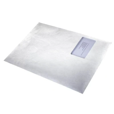 Abbildung von Tyvek 00011796 Versandtasche C4 (229x324 mm), weiß, mit Fenster, haftklebend, 100 Stück