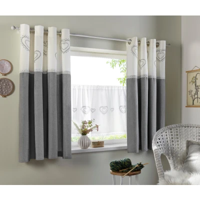 Abbildung von Home affaire Scheibengardine &quot;Louis&quot;, (1 St.), halbtransparent, nachhaltig, einseitig bedruckt