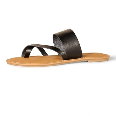 Abbildung von Amazon Essentials Damen Flip Flop Sandale mit einem Band, Schwarz, 41 EU