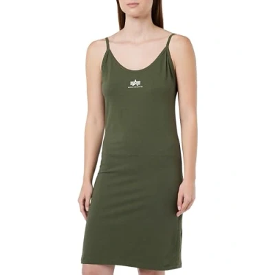 Abbildung von Alpha Industries Basic Small LOGO Etuikleid, Damen, Größe: Large, dark olive