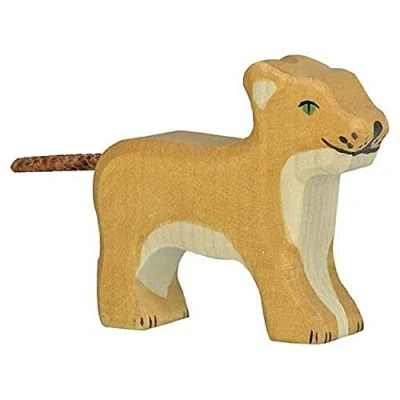 Abbildung von Holztiger Löwenjunges Stehend 80141 6 cm