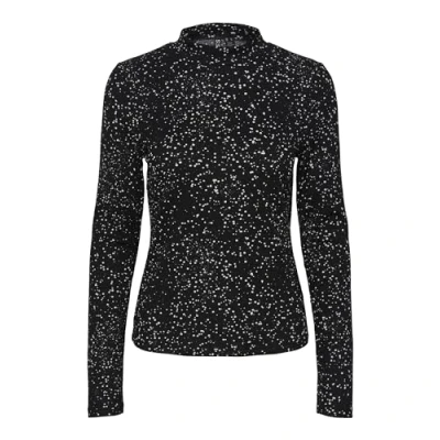 Abbildung von Pieces Pcfania Langarmshirt, Damen, Größe: Small, Black