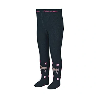 Abbildung von Sterntaler Baby Mädchen Pferd Strumpfhose, Marine, 80
