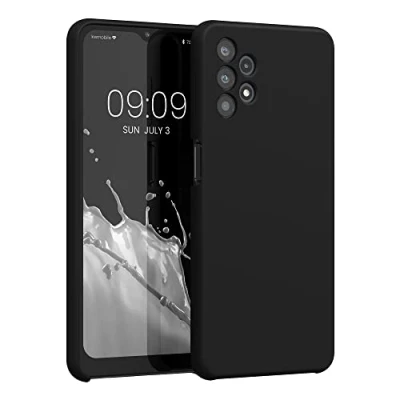 Abbildung von kwmobile Hülle kompatibel mit Samsung Galaxy A32 5G Silikon Handy Case Handyhülle weiche Oberfläche kabelloses Laden Schwarz