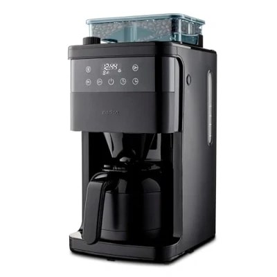 Abbildung von Medion Kaffeemaschine mit Mahlwerk &quot;MD 19911&quot;, Permanentfilter, 8 Mahlstufen, 1 L Wassertank, Thermoskanne, Timerfunktion, 1.000 Watt