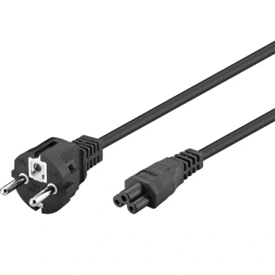 Abbildung von goobay 70765 Netzkabel Schutzkontakt Stecker auf IEC C5 Buchse 2 m/Stromkabel 2,5 Ampere/ideal für TV, Monitor, Laptop, Netzteil; DJ Equipment