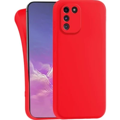Abbildung von MyGadget Hülle kompatibel mit Samsung Galaxy S10 Lite robuste Handyhülle TPU Case Slim Silikonhülle Back Cover Kratzfest Schutzhülle Matt Rot
