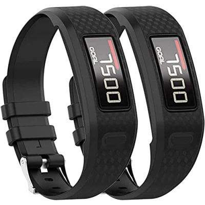 Abbildung von Tyogeephy Armband für Garmin Vivofit 1 / Vivofit2, Weich Silikon Ersatz Uhrenarmband 2 Activity Tracker, Klein, Groß