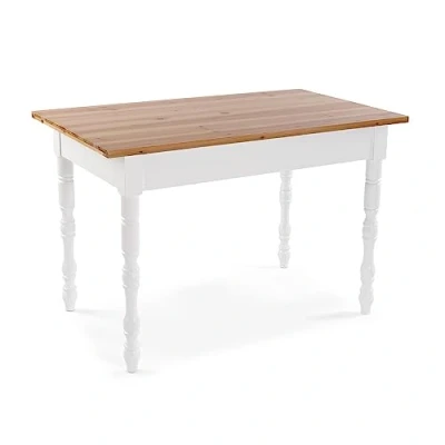 Abbildung von Versa Klett Esstisch für Küche, Terrasse, Garten oder Esszimmer, Maßnahmen (H x L B) 80 70 120 cm, Holz, Farbe: Braun und Weiß