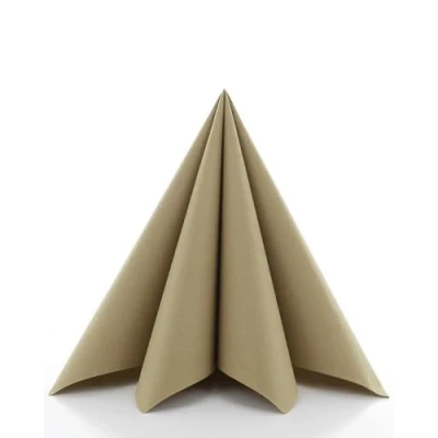 Abbildung von Sovie HORECA Servietten in Naturbraun aus Linclass Airlaid, stoffähnliche Einwegservietten ideal für Hochzeit &amp; Partys, 40 x cm, 50 stück
